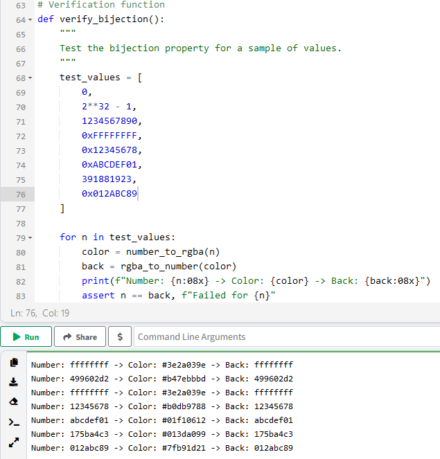 Bijection verification